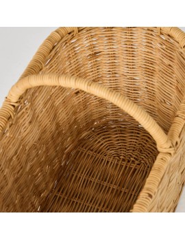 Vintage rattan bottle basket, unique piece, handmade 2