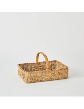Basket with rattan handle, unique vintage piece, Kok Maison