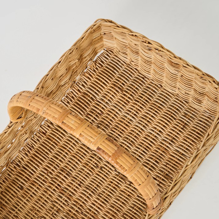 Vue intérieur panier avec anse en rotin archive d'atelier kok maison