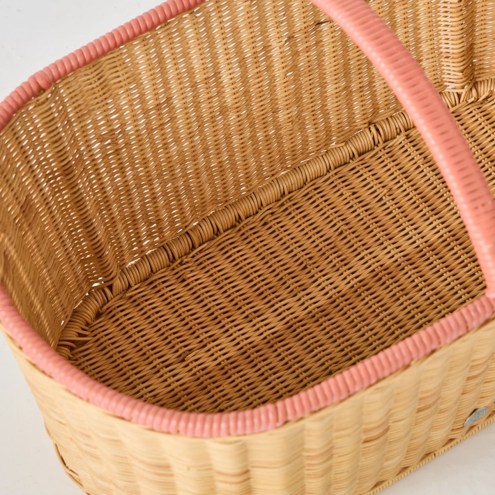 Interior view of rattan picnic basket from the Kok Maison workshop archive