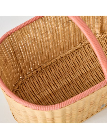 Interior view of rattan picnic basket from the Kok Maison workshop archive