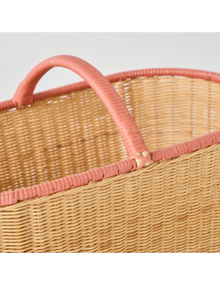 Détail tressage et anse panier pique nique en rotin archive d'atelier kok maison