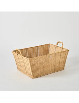 Panière à linge en rotin archive d'atelier vintage kok maison