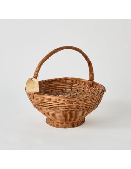 Large wicker basket, unique vintage piece from Kok Maison