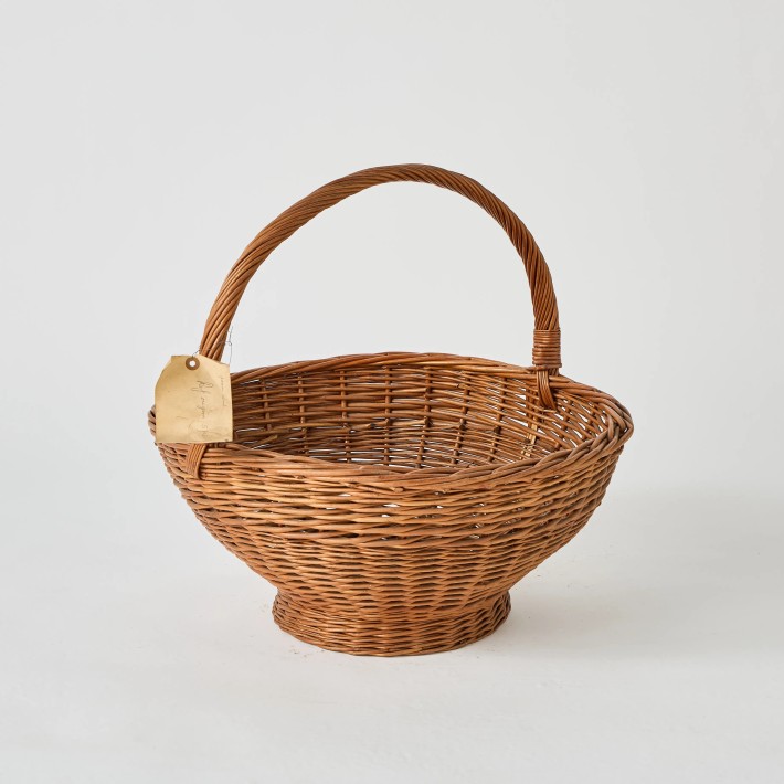 Large wicker basket, unique vintage piece from Kok Maison