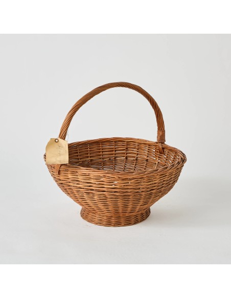 Large wicker basket, unique vintage piece from Kok Maison