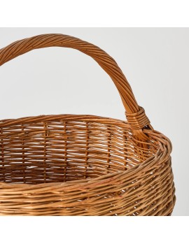 Large deep wicker basket for storage, unique piece, kok maison 2
