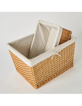 Lot de 2 panier en rotin KOK maison pièces uniques vintages 2