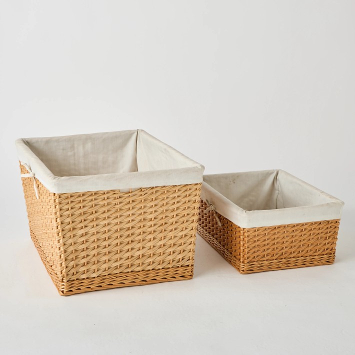Lot de 2 panier en rotin KOK maison pièces uniques vintages