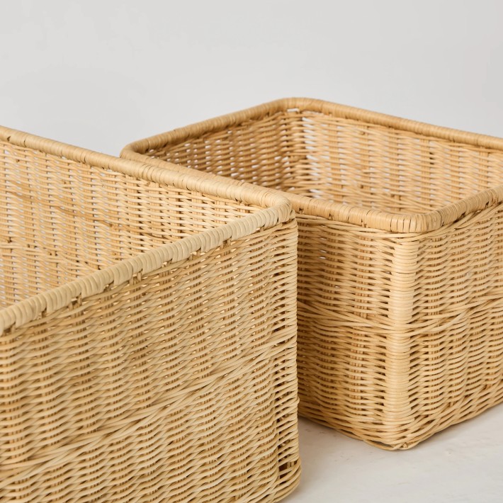 Material details for set of rattan baskets, unique pieces / KOK maison workshop archives