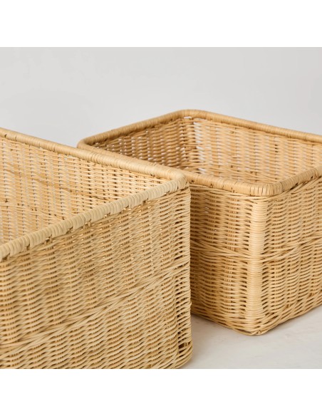 Material details for set of rattan baskets, unique pieces / KOK maison workshop archives