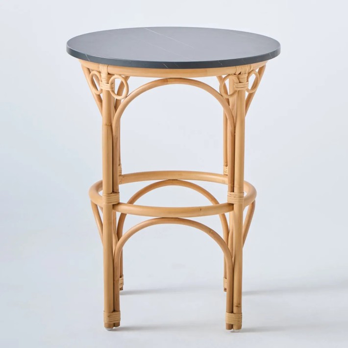 GINGKO rattan occasional table with laminate top
