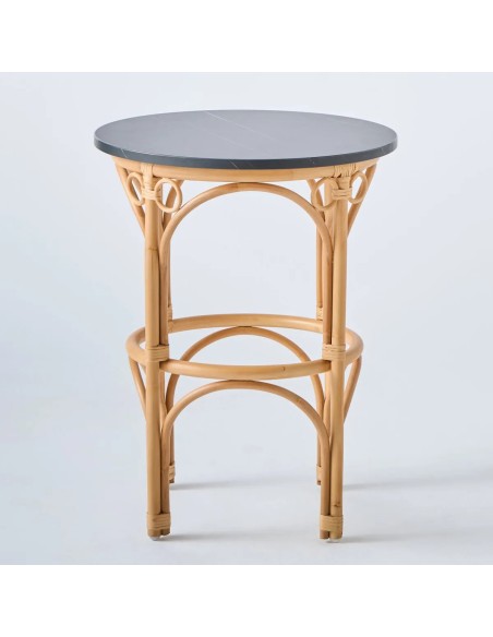 GINGKO rattan occasional table with laminate top