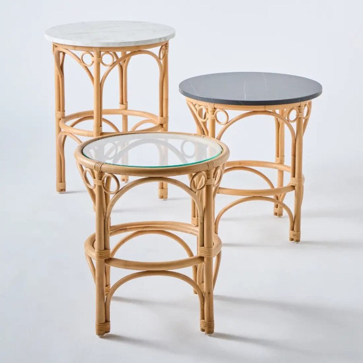 Gingko collection rattan cane coffee table set