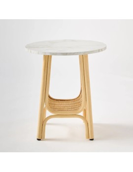 Table basse CORRIDOR collection ORCHID EDITION avec plateau stratifié effet marbre blanc 2