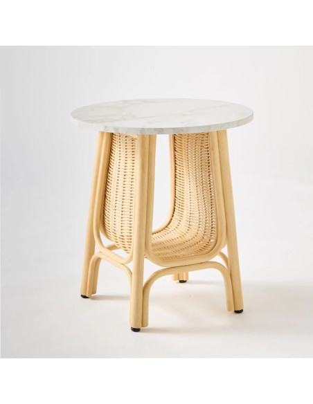 CORRIDOR coffee table from the ORCHID EDITION collection with white marble-effect laminate top