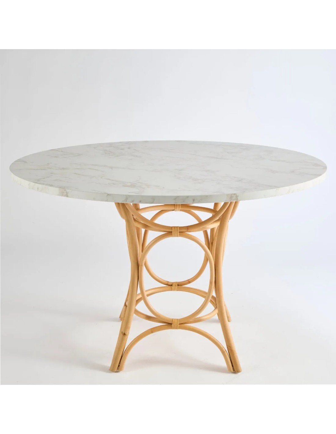 rattan round table with laminated top, diameter 110 GINGKO