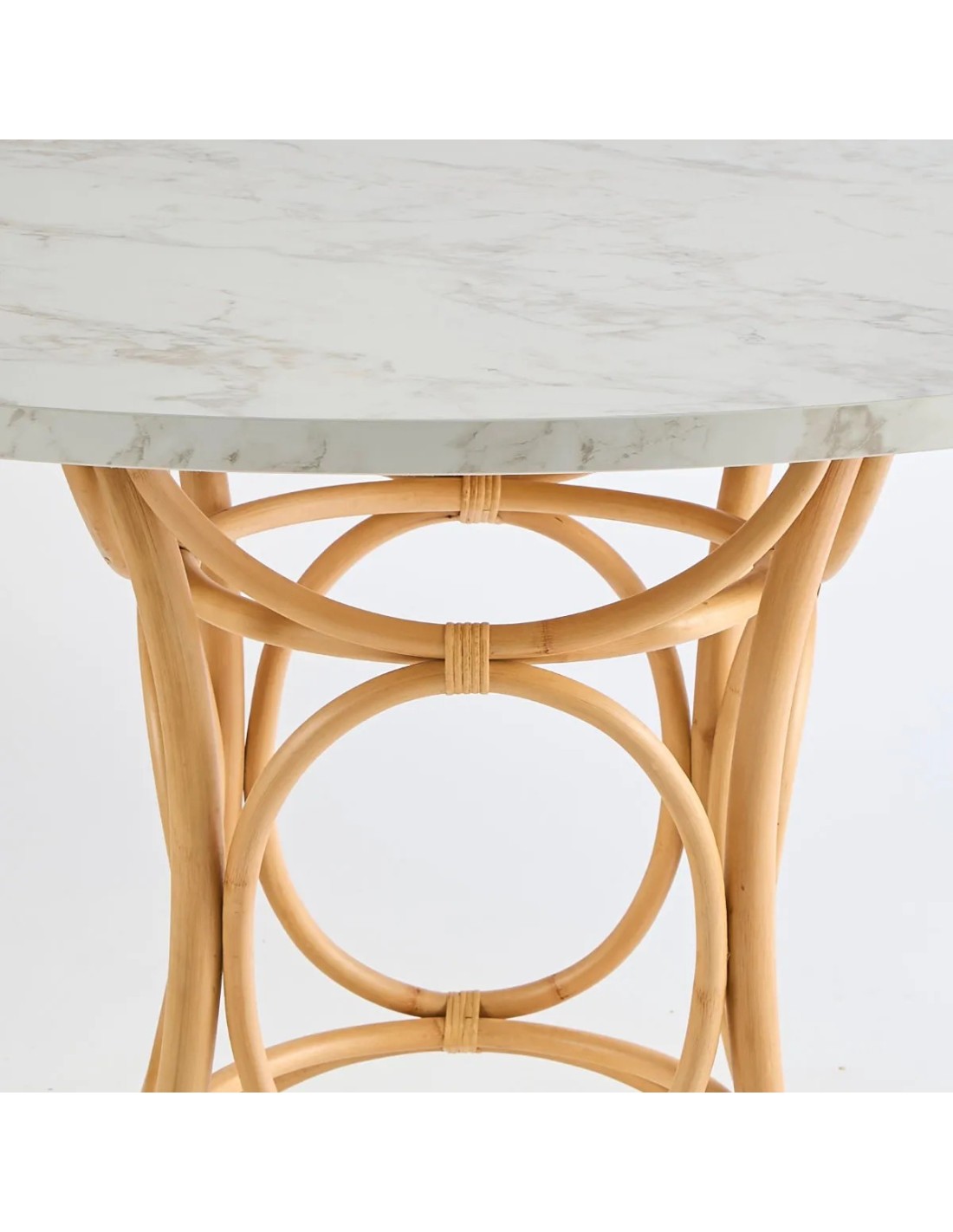 rattan round table with laminated top, diameter 110 GINGKO
