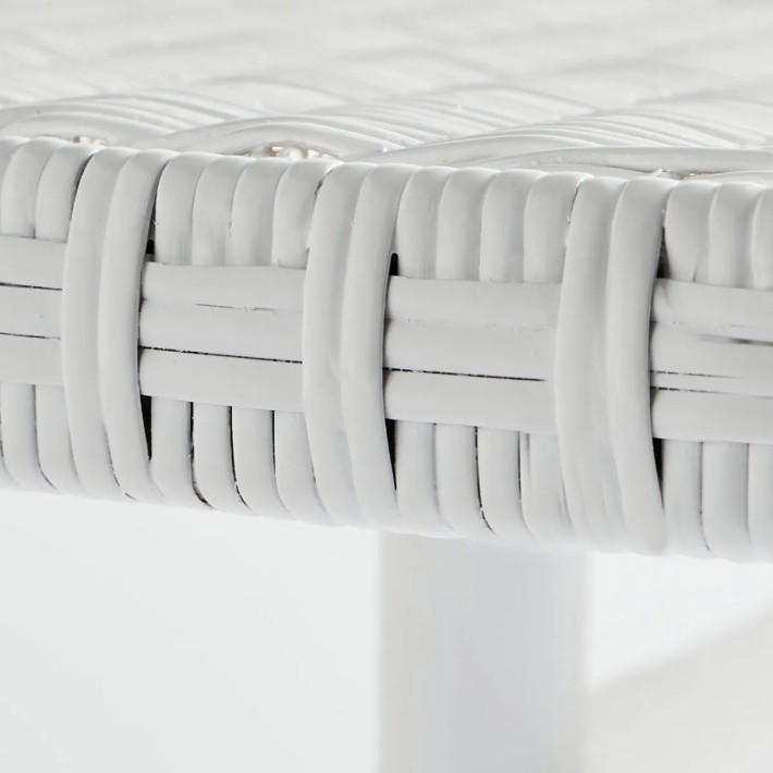Zoom white lacquered rattan weave, Primavera collection