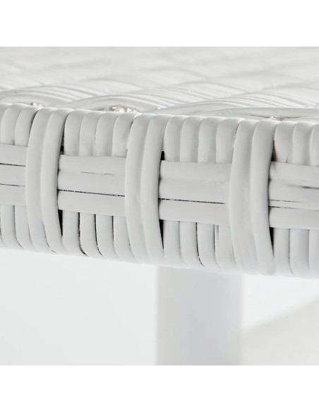 Zoom tressage rotin laqué blanc collection primavera