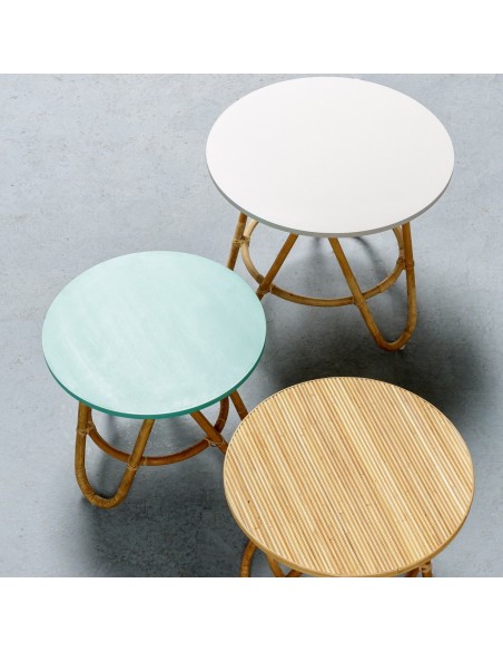 Table basse rotin Diabolo petit modèle