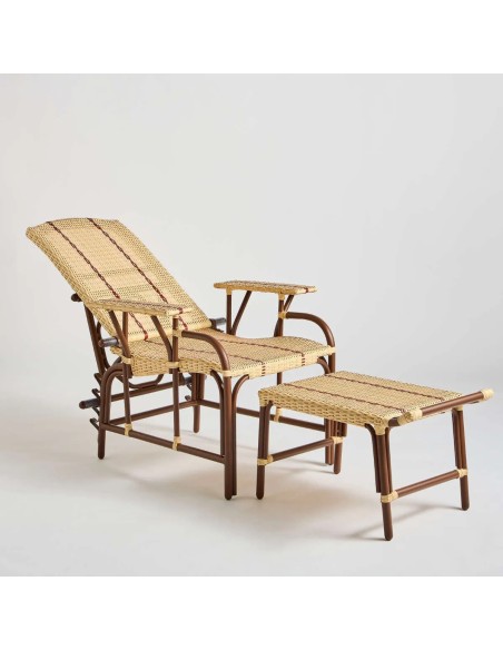 Dossier réglable chaise longue en résine pour extérieur Belle Epoque chez KOK MAISON