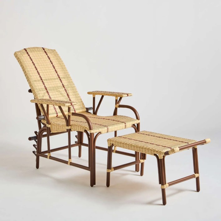 Chaise longue pour l'extérieur en résine tressée collection Belle Epoque chez Kok maison