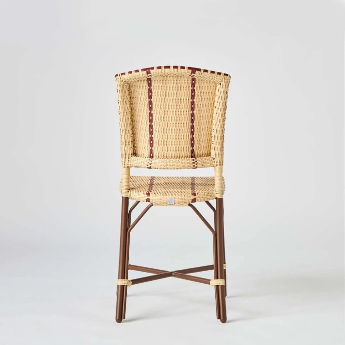 Rear view of BELLE EPOQUE resin garden chair