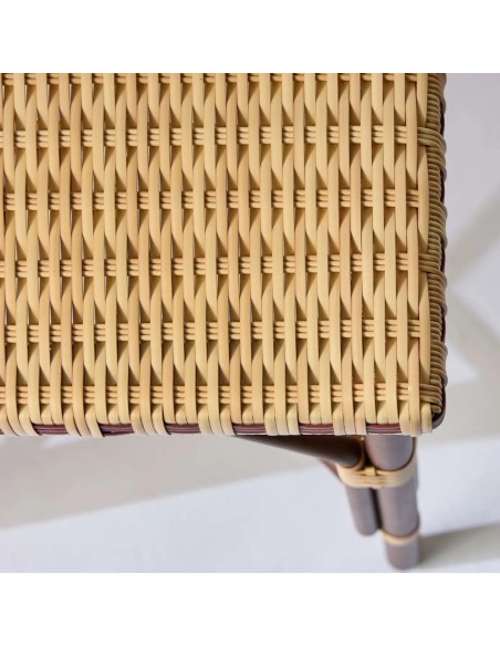 Natural rattan-effect resin weave design coffee table collection for the garden BELLE EPOQUE