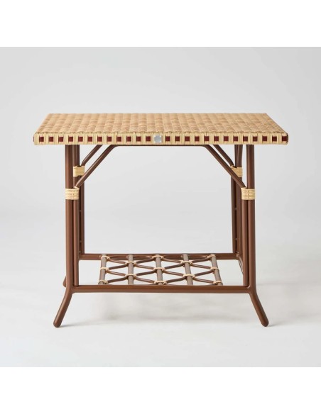 Belle Epoque coffee table in woven resin imitation rattan by KOK MAISON
