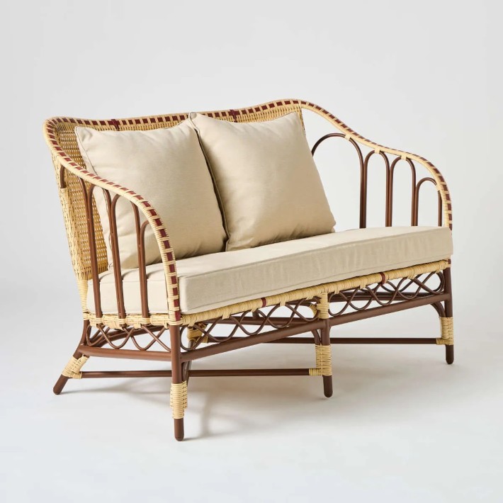 Belle Epoque collection woven rattan-effect resin garden sofa