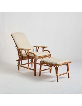 Coussin pour chaise longue BAGATELLE tissu T597 Chenille Gris