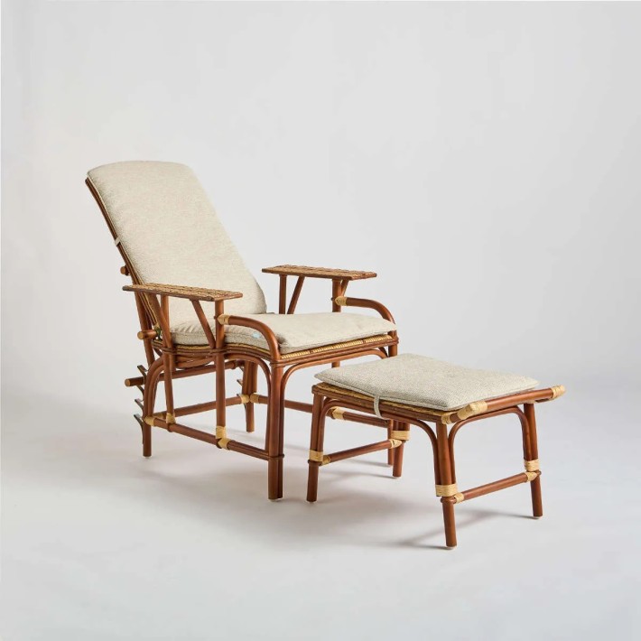 Cushion for BAGATELLE chaise longue, T597 Grey Chenille fabric