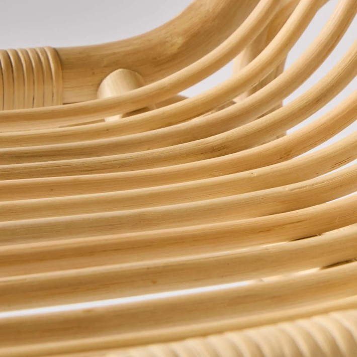 Zoom assise sans coussin chaise en rotin Sillon. Rotin moderne par Kok Maison.