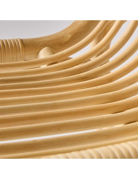 Zoom assise sans coussin chaise en rotin Sillon. Rotin moderne par Kok Maison.