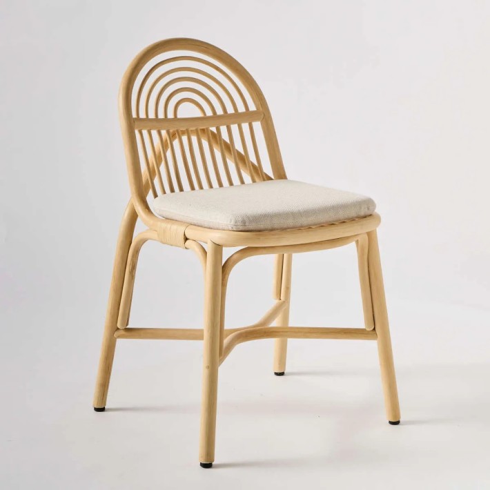 Rattan chair with cushion from the Sillon collection, ORCHID EDITION, at KOK MAISON