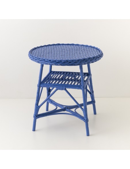 Mélina wicker table with woven top