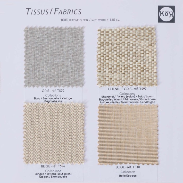 Zoom tissus de bases KOK MAISON