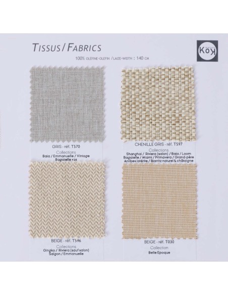 Zoom on KOK MAISON base fabrics