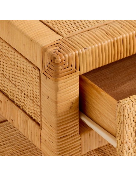 Zoom rattan bedside drawer slide SAIGON