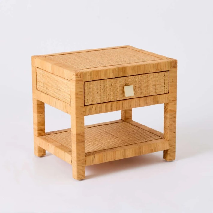 Rattan bedside table from the SAIGON collection at KOK maison