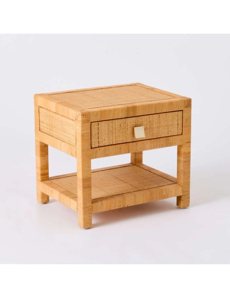 Rattan bedside table from the SAIGON collection at KOK maison