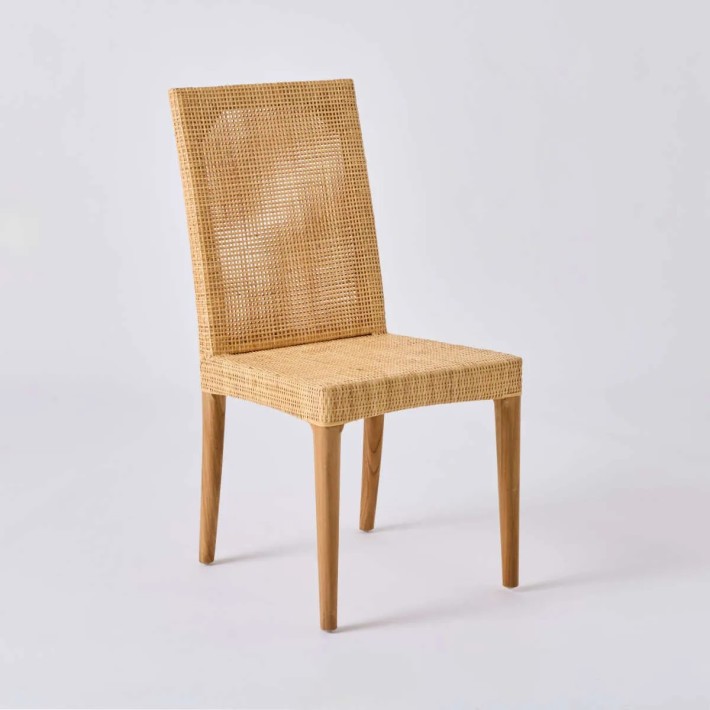 Chaise en rotin avec pieds en teck collection SAIGON par KOK MAISON