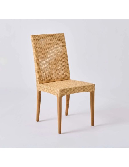 Chaise en rotin avec pieds en teck collection SAIGON par KOK MAISON