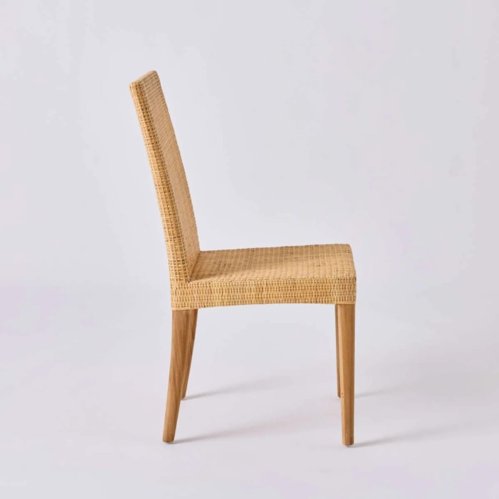 Rattan cane chair profile with teak legs  SAIGON by kok maison