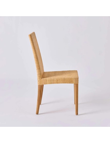 Profil chaise cannage de rotin avec pieds en teck  SAIGON par kok maison