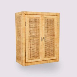 Saigon openwork cane rattan cabinet
