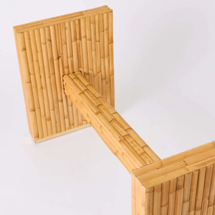 Top view of rectangular table leg from the Riviera collection by KOK MAISON