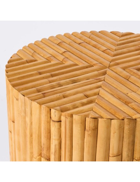 Détail dessus pied en rotin rond collection riviera par kok maison