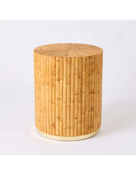 Round rattan table base from the Riviera collection by KOK MAISON